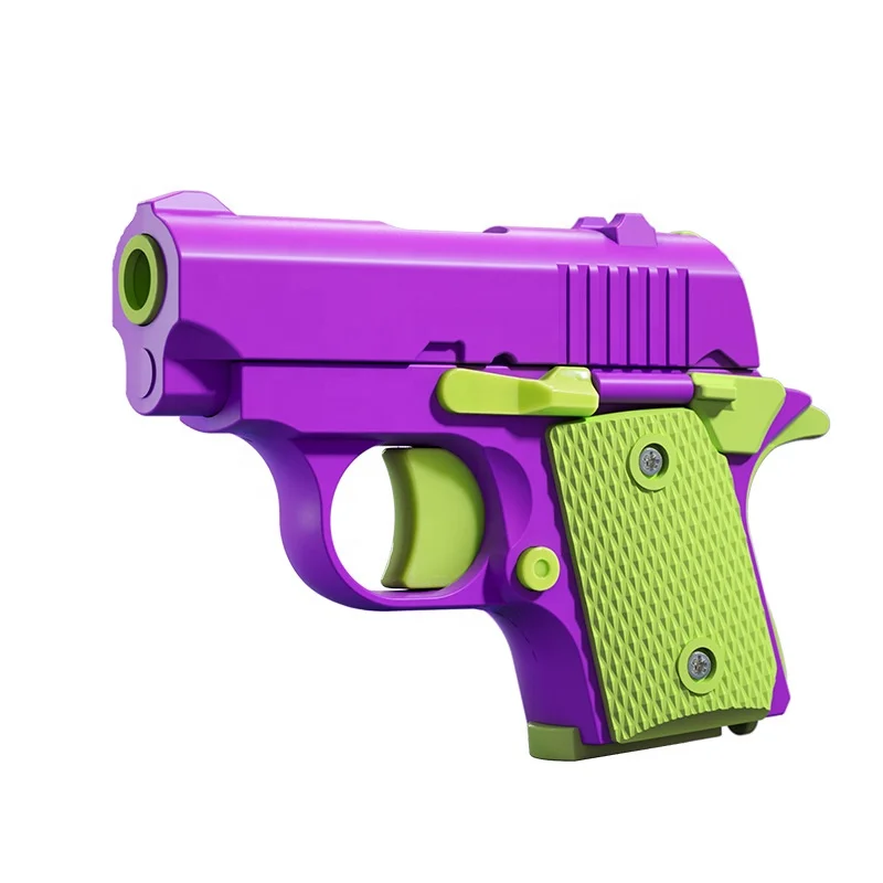 New Arrival Stress Relief ABS Plastic Mini 1911 3D Printed Gravity Fidget Gun Pistol Toy Gift Promotion Toy For Boys Kids