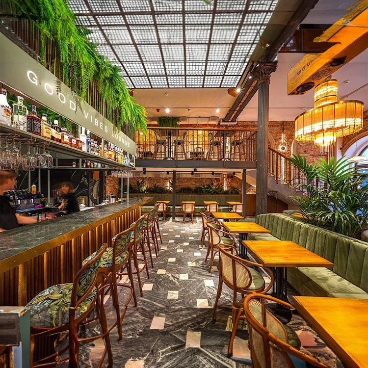 Restaurant Resort Provided Modern Coffee Shop Bar Interior Design Restaurant Furniture Decoration For One Stop Solution