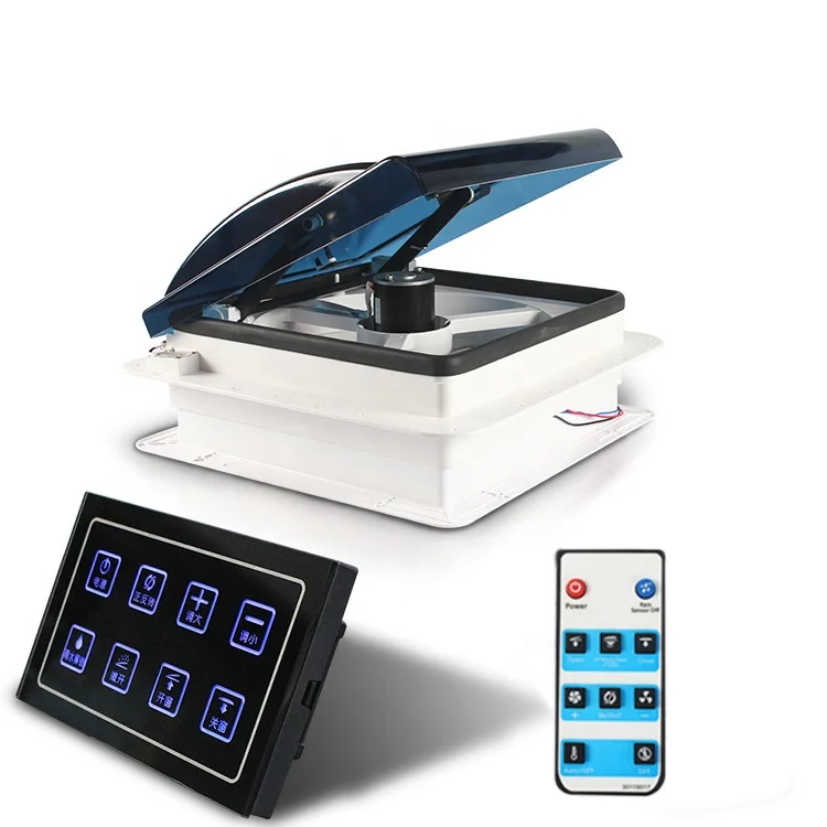 {HEYRV} 14 дюймов 12 В 340 мм электрическое управление 6 скоростей Регулируемая панель дистанционного управления УФ-стойкий фургон Skylight RV Vent