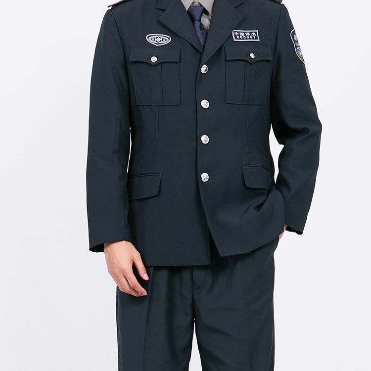Manufacturers supply simple and handsome anti-wrinkle black security uniform