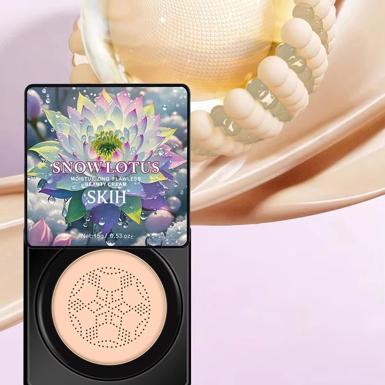 SKIH Golden Snail Mushroom Head Cushion Cc Cream Cover Facial Blemishes Lightweight Natural Non-Removal Of Makeup Air Cushion