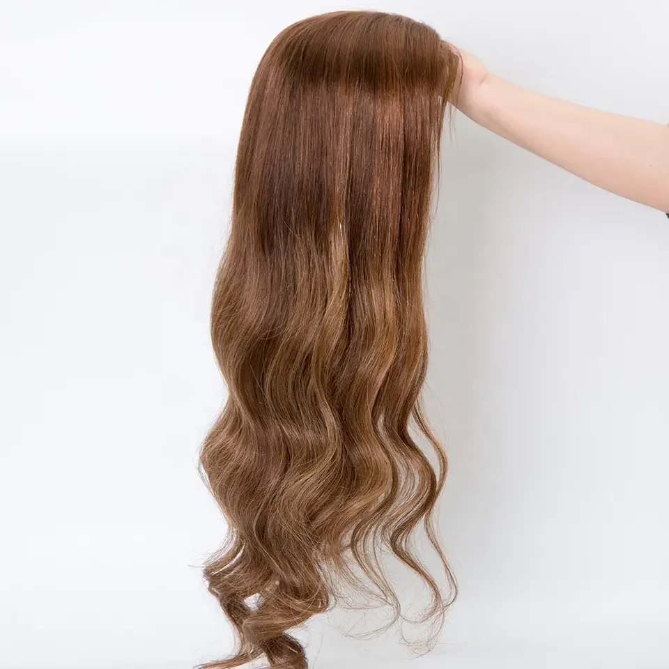 Silicone Medical For Alopecia Patients Full hand Glueless Human Hair Hand-tied Medical Wig