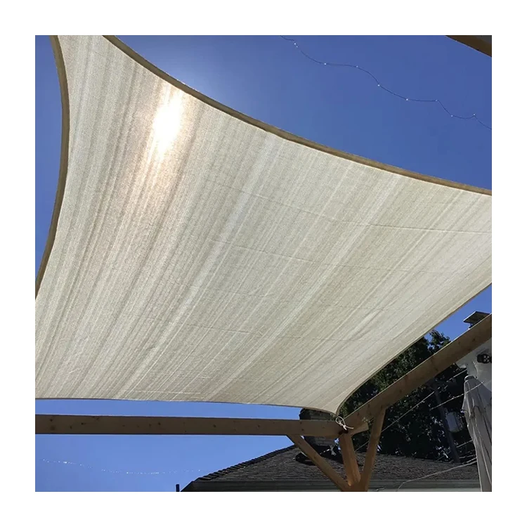 HDPE color UV protection solar garden line sun sail shade