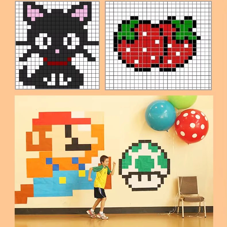 DIY Pixel Art notebook, Pixel art coloring squared notebook,Sketchbook or squared notebook for children or adults, Mosaic book