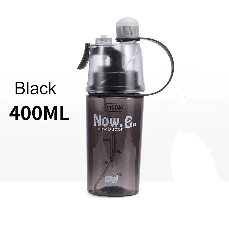 Clear Plastic Water Bottle 400ml 600ml Bpa Free Fruit Infuser Water Bottle With Straw Mist Spray