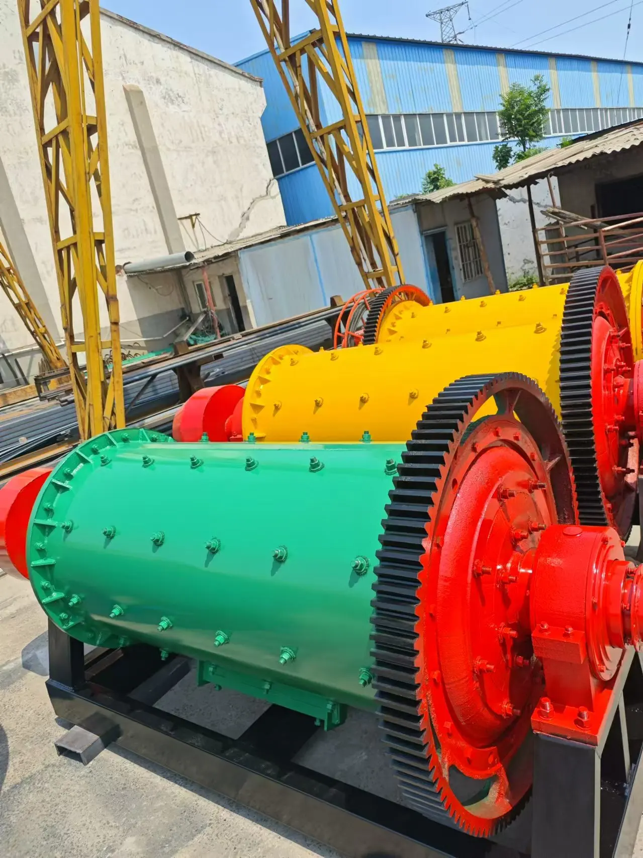 900x3000 Diesel Powered Ball Mill with Good Quality Manganese Steel Lining Plate