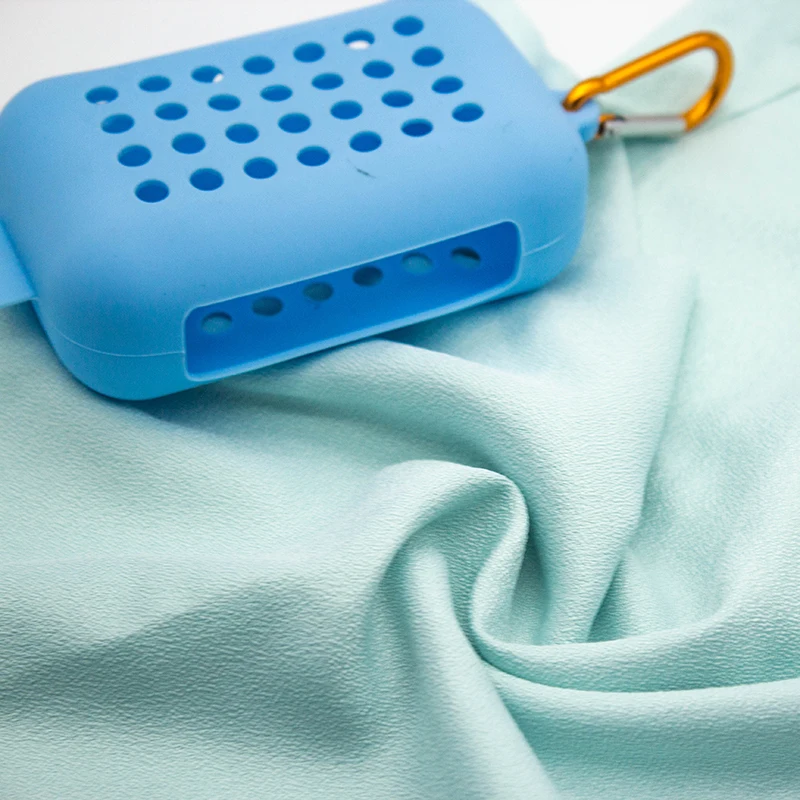 Portable Super Cooling Towel Travel Towel Quick Dry Outdoor Silicone Case Foldable Mini Compression Cool Towel