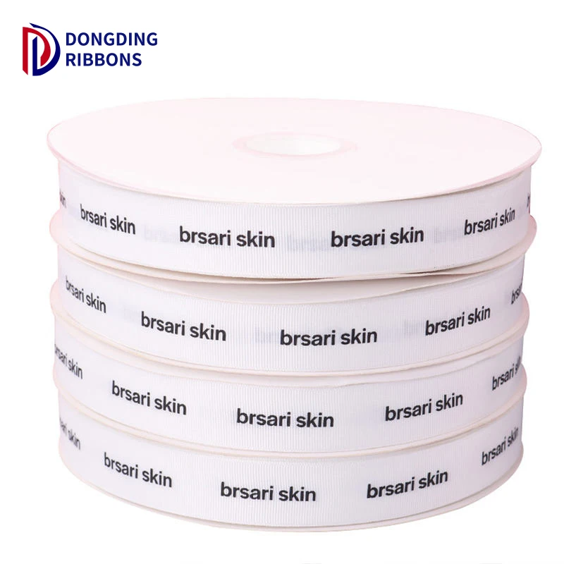 Wholesale Factory Direct High Density 25mm Polyester Ribbon Customized With Logo Gift grosgrain Ribbon For Packing