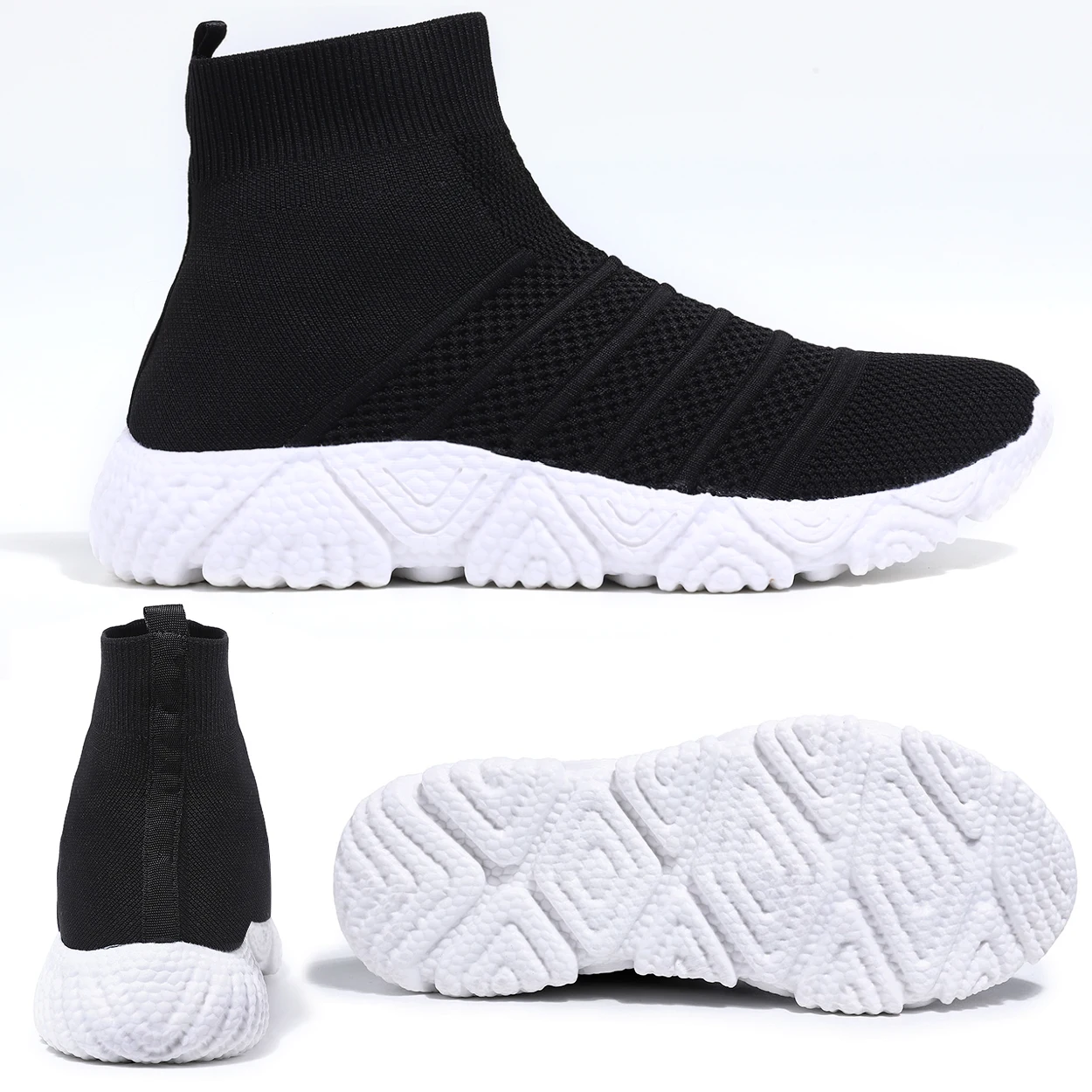 New Arrival men shoes arch support slip-on anti-slippery light wight women sneaker shoes outdoor sport casual sock shoes