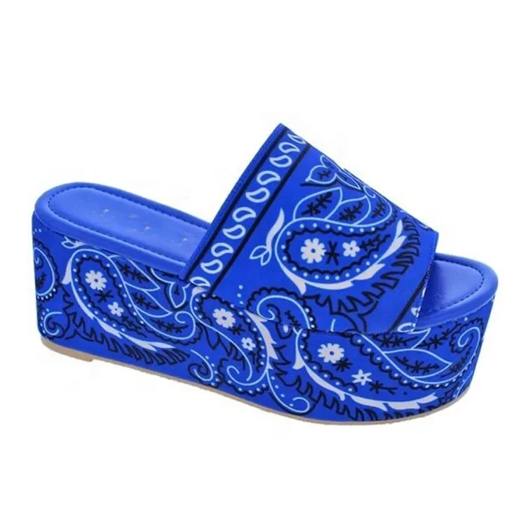 
2021 wholesales new arrivals sexy female lady women high platform slides summer thick sole rubber slippers 