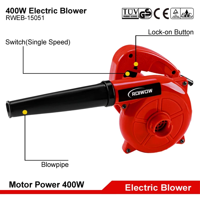 400W Electric Power Blower Machine Hand Mini Air Blowers Car Dust Leaf Grass Garden Yard Portable Handheld Electric Blowers