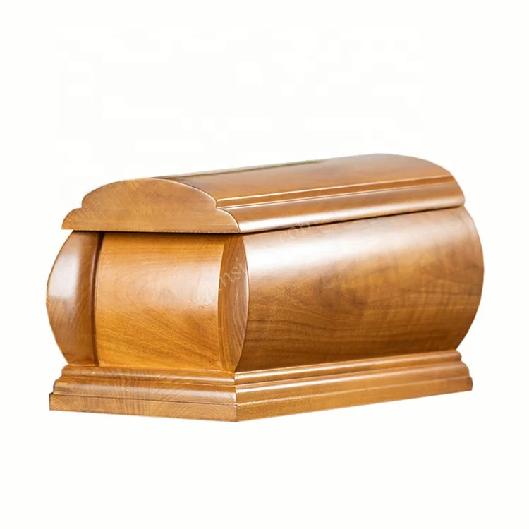 Wholesale and customized cremation supplies, solid wood coffin, Human Adult Cremation Urn ashes box with picture frame
