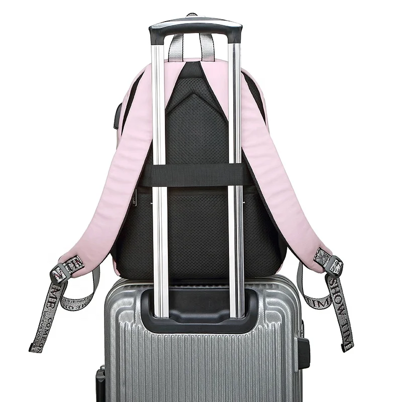 Hip Hop Black color Eco canvas school backpack Bags for Teenage Girls and boys