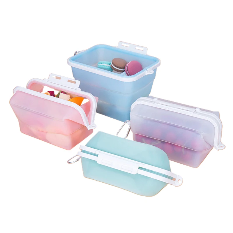 Silicone fresh-keeping bags, household safety food, refrigerator storage, sealed microwave oven, can be heated