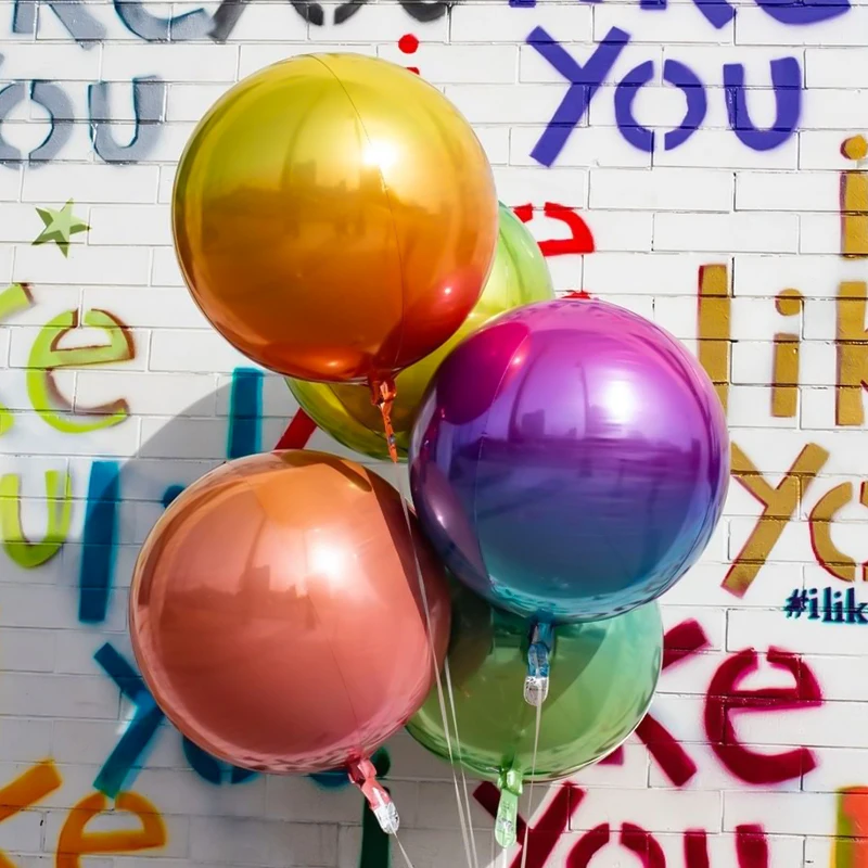 TF Cheap Price New Arrivals 2023 Foil Helium 22inch Giant Round Shape Colorful 4D Balloon For Valentines Decoration