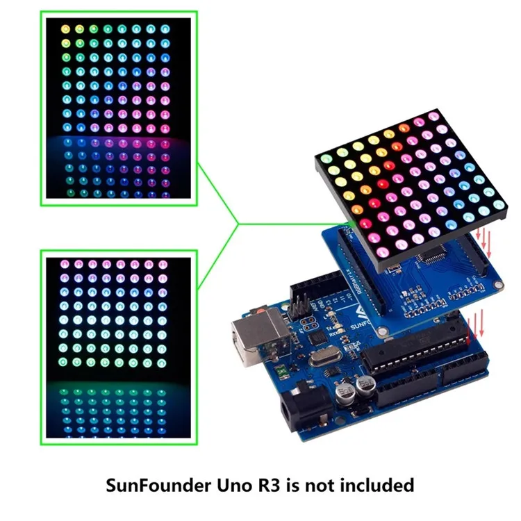 16*16 пикселей светодиодный гибкий матричный экран ws2812b rgb 16x16 матричная панель