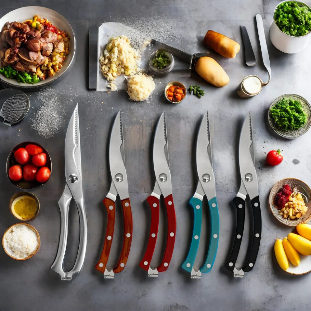 Feixiong OEM Professional Heavy Duty Poultry Shears Scissors Stainless Steel Kitchen Sharp Scissors Chicken Bone Cutting Scissor