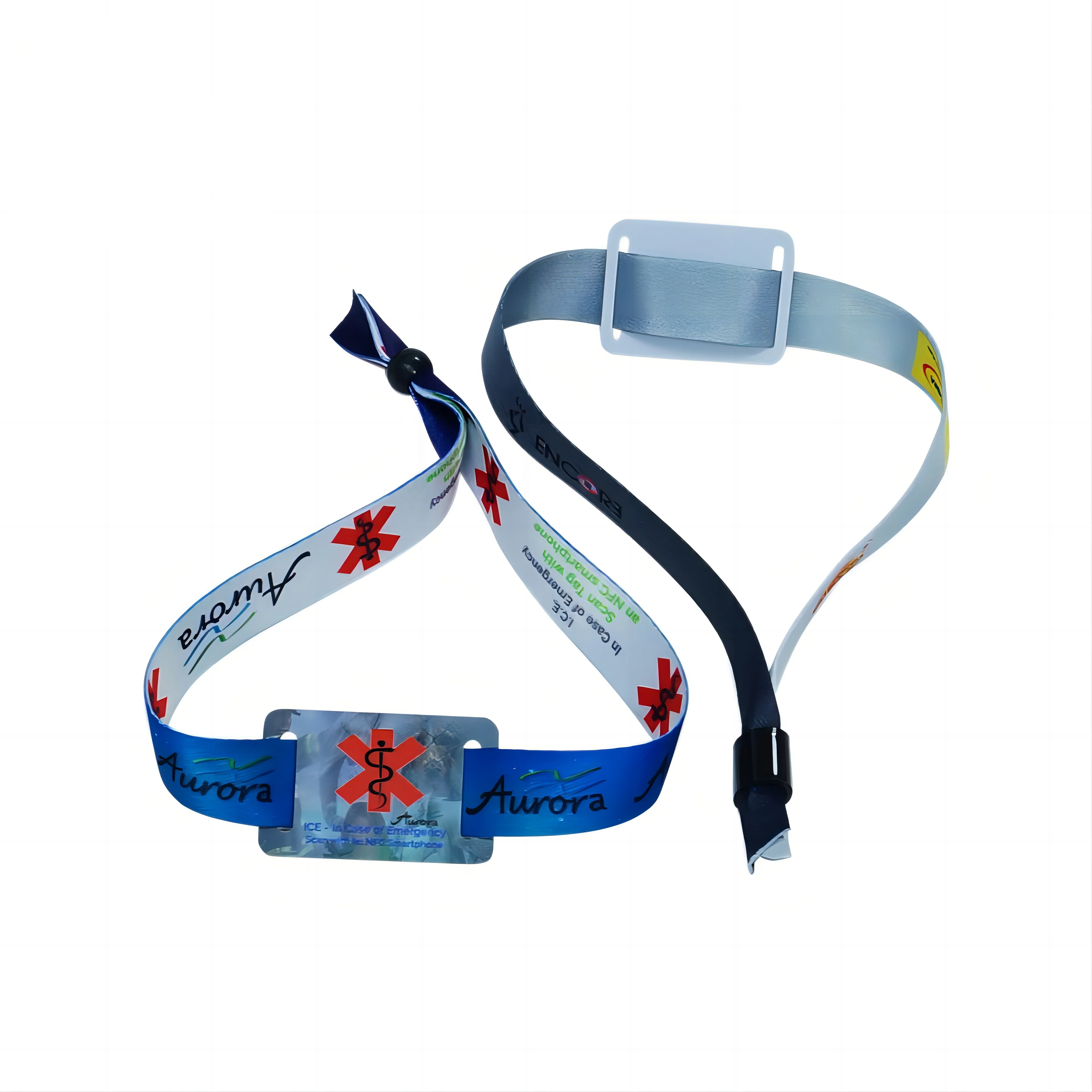 13.56mhz Custom Fabric Wristband Bracelets RFID Woven Fabric Wristband for music festival