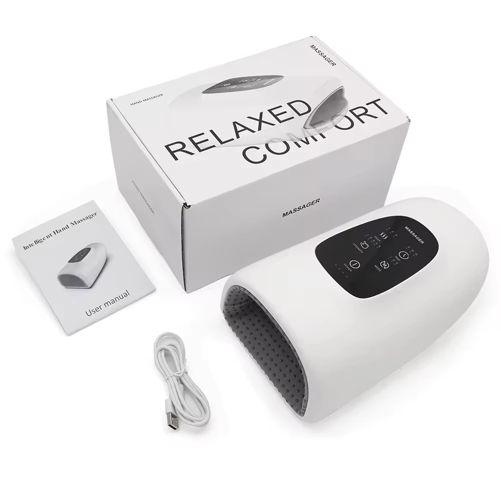 2024 New Cordless Air Compression Electric Hand And Wrist Massager Machine Heating Therapy Fingers Hands massager