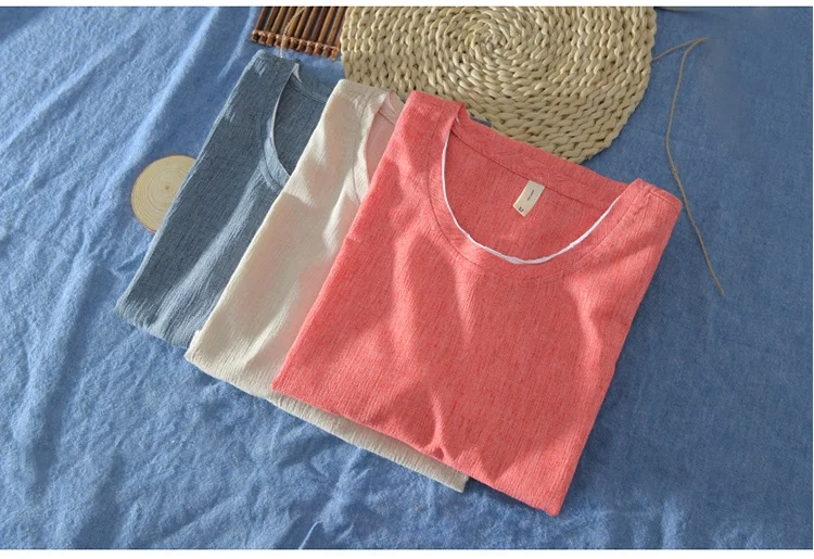 China hemp clothing manufacturers wholesale o - neck WASHED 100% pure hemp/linen t-shirts,Customizable logo