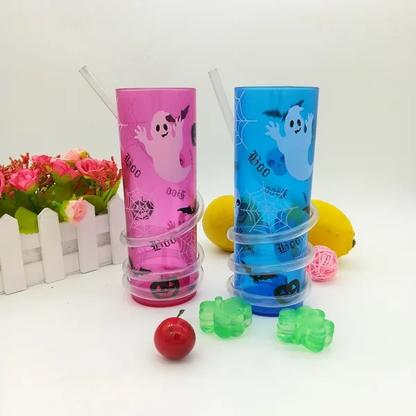 Пластиковый крутящийся соломенный стакан 10 унций, пластиковая чашка с соломинкой