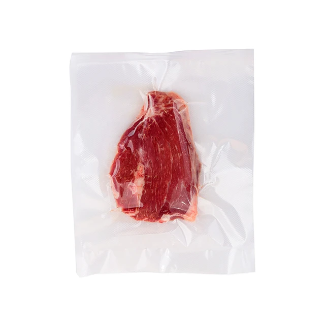 High quality strong barrier nylon 3 sides sealed vacuum bag frozen food packaging plastic bag with custom logo