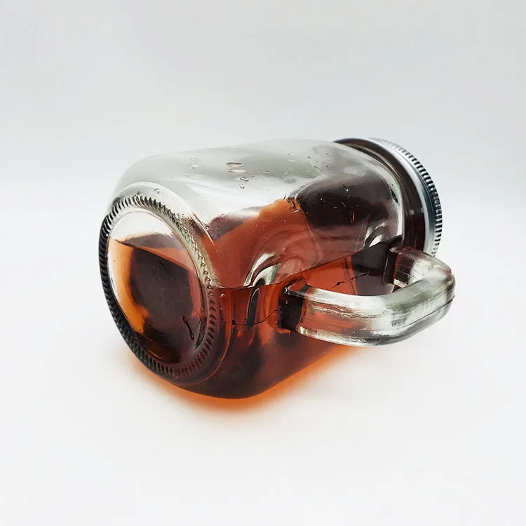480ml glass tea cup mason jar with handle glass drinking botella de vidrio
