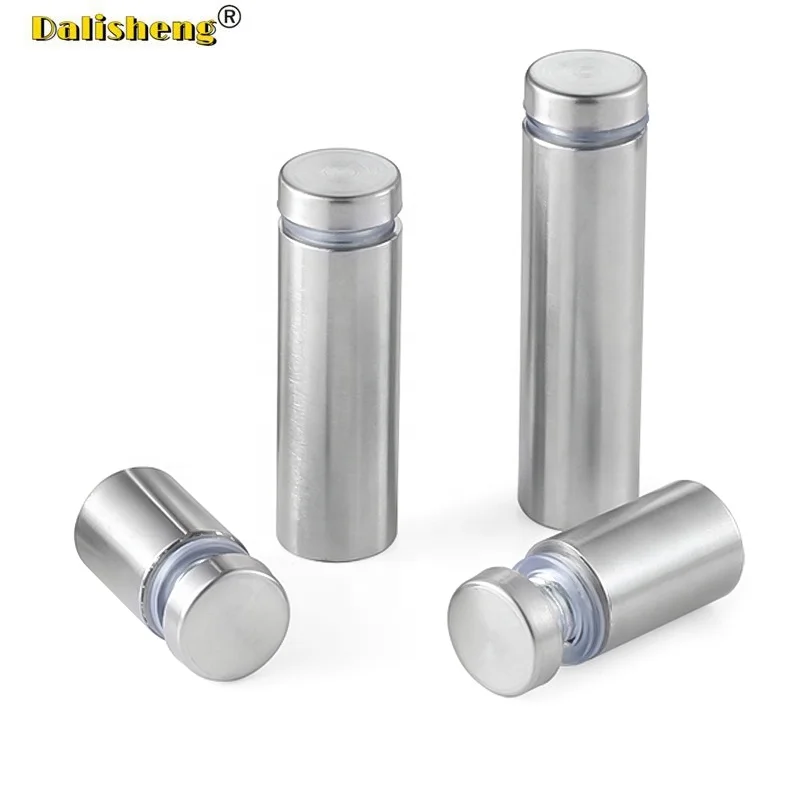 glass standoff screws stainless steel adjustable modern glass railing Steel fixing decorative advertising nails Hollow