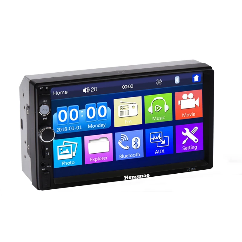 7010B 2 Din Автомобильный мультимедийный аудио плеер стерео радио 7 дюймов сенсорный экран HD MP5 плеер поддержка BT FM камера SD USB