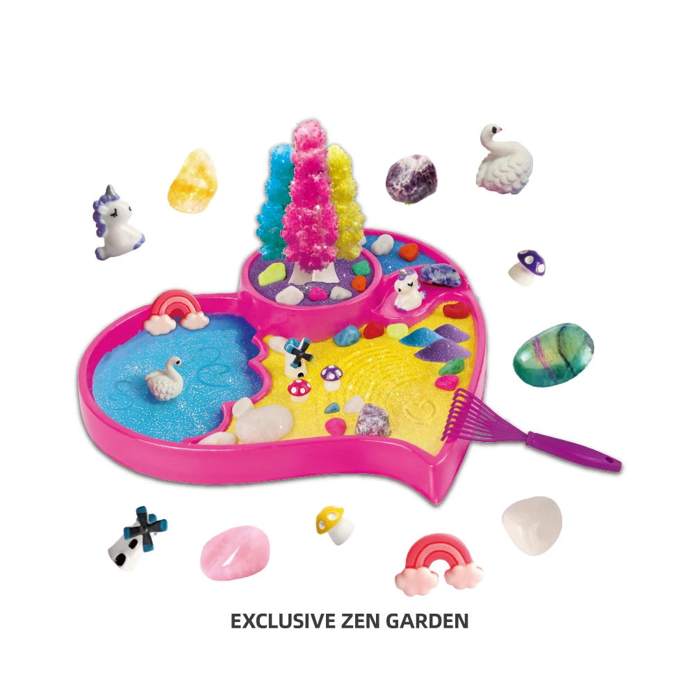 OEM EN71 STEM kid educational toys handmade art craft Glitter Powder sand Christmas tree girl gift DIY garden kit