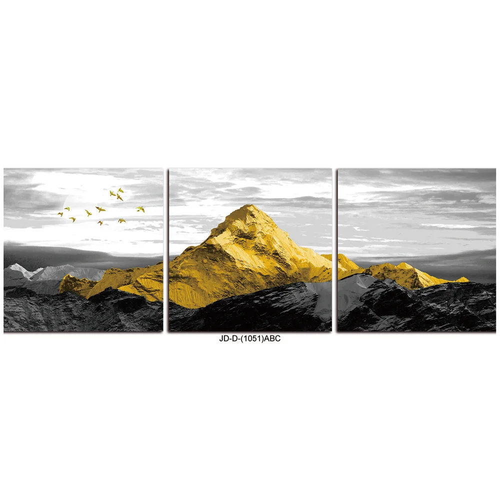 Hot sale abstract gold mountain paintings  canvas oil painting wall art decor abstract oil painting on canvas