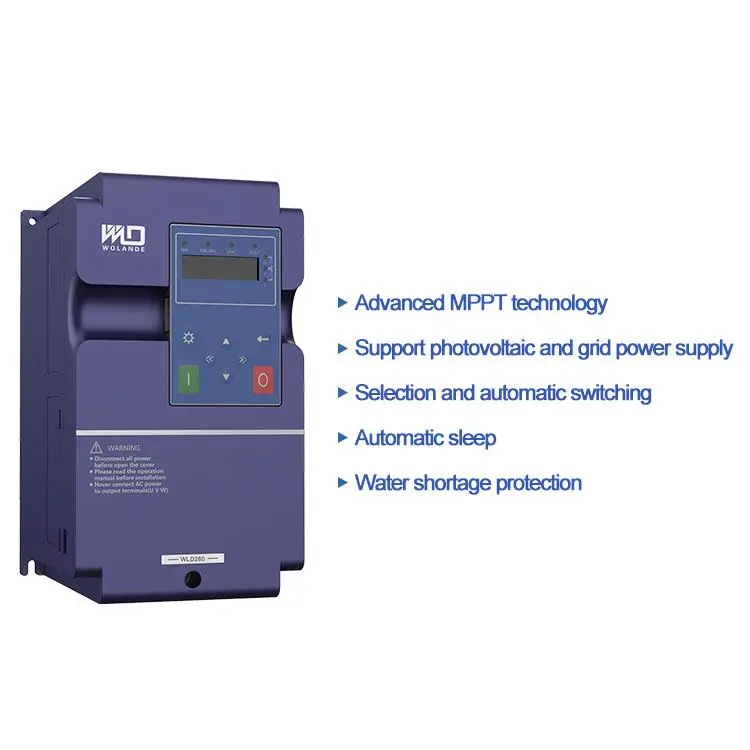 Multi Function 15Kw 50Hz To 60Hz Three Phase Solar Pump Frequency Inverter