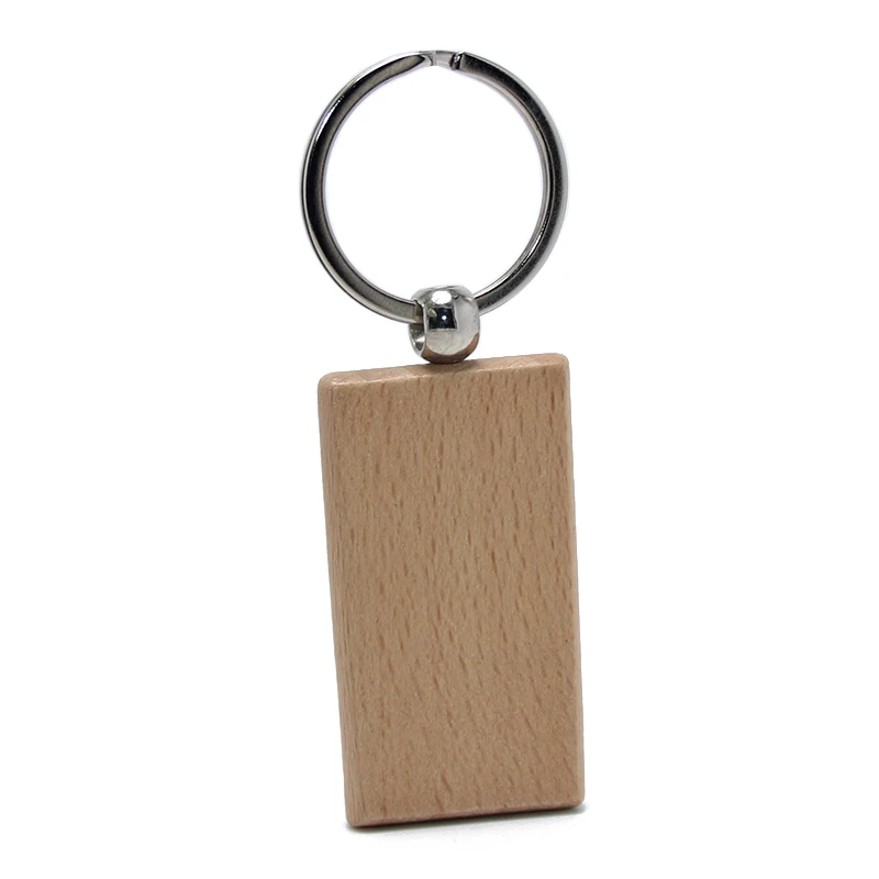 
Wholesale Natural Wood Key Ring Chain Holder Promotion Custom Festival Accessories Gifts Charming Pendants Wooden Keyring 