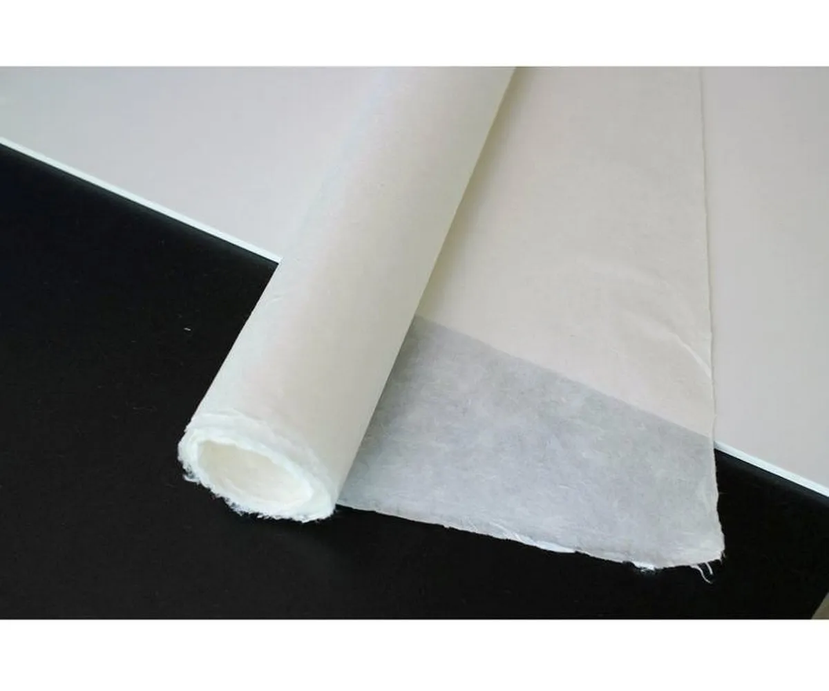 Traditional Handmade Mulberry Paper Plain Natural White Single Layer
