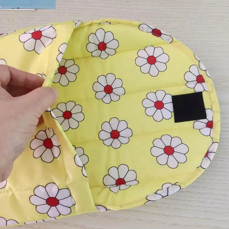 Custom  LOGO  Colorful Puff  Laptop Sleeve Yellow Sunflower  Quilted Laptop Case  Computer protective cover