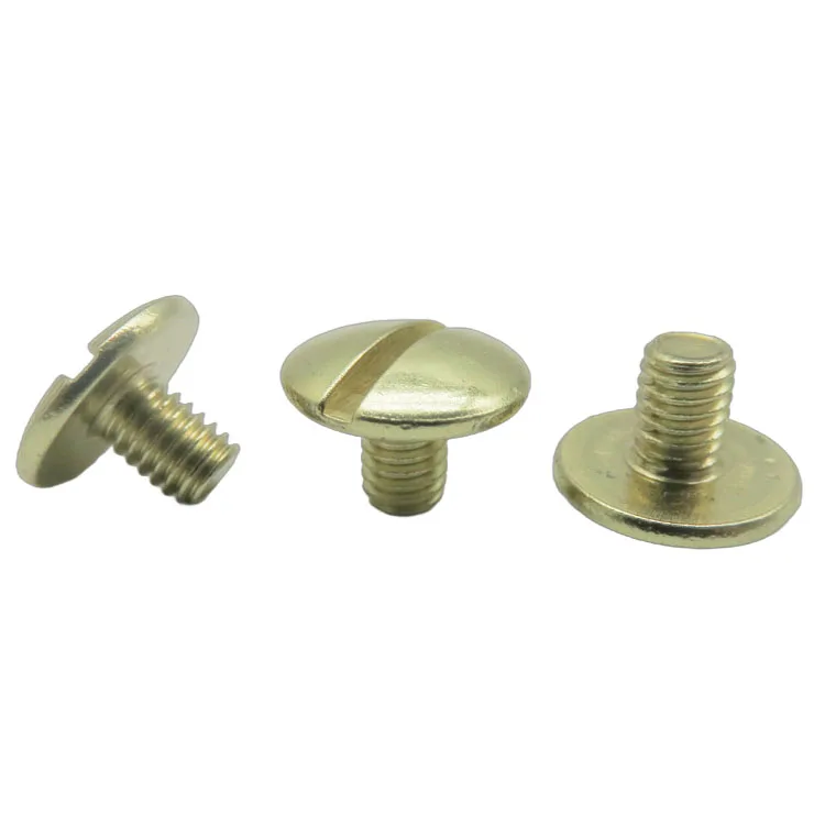 Factory Price Slot Head Screw M3 M4 M6 Slotted Drive Round Pan Head Brass Machine Screw