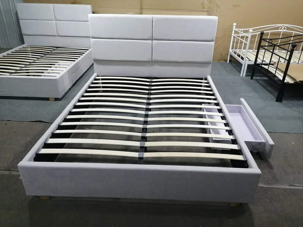Hot sale cheap upholstered storage bed with drawers