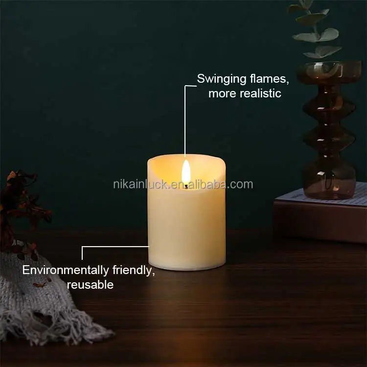 Wholesale Simulation Electronic Candle Light Church Votive 3d Real Fame LED Candle for Wedding Birthday Party