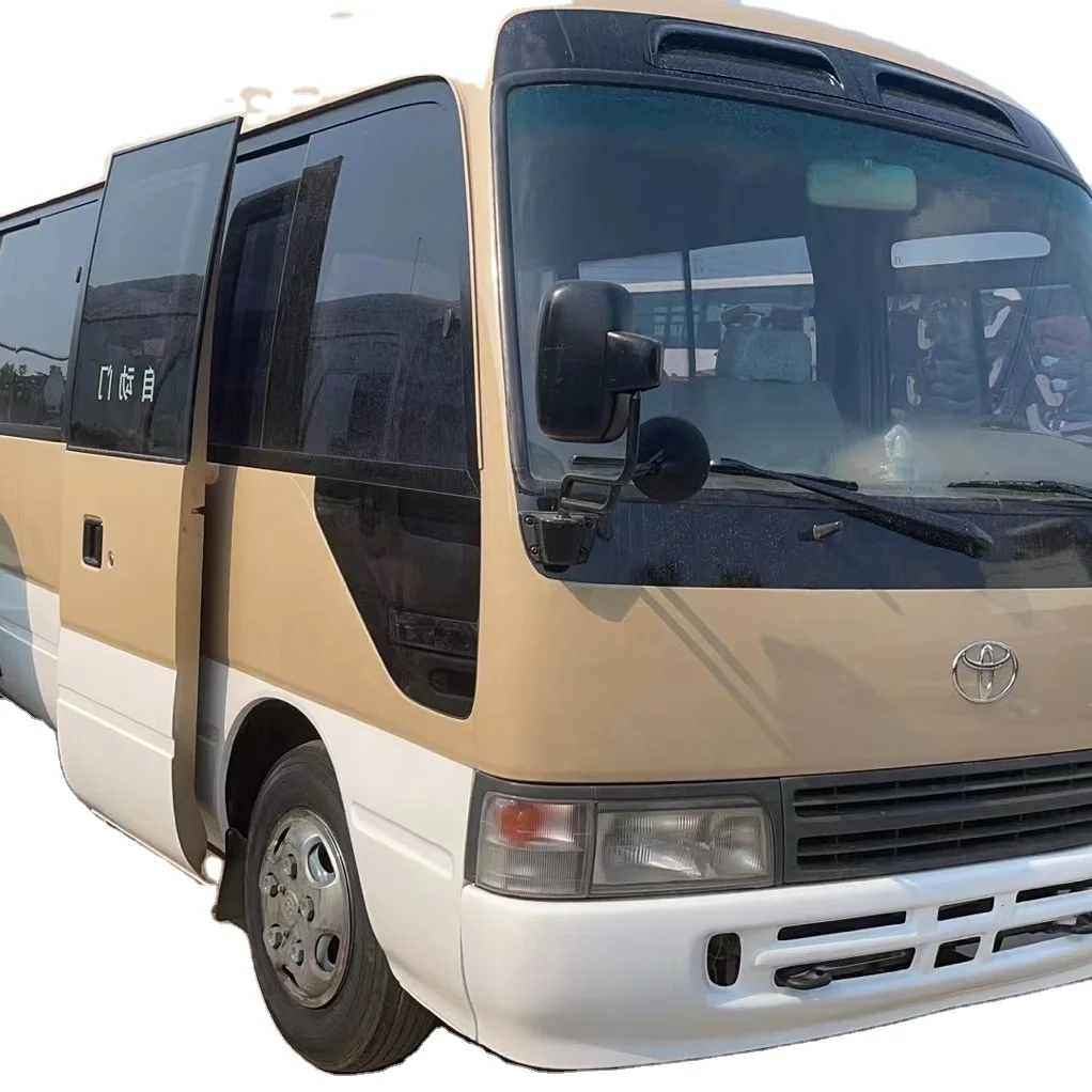 Подержанный дизельный двигатель LHD хорошее состояние 30 местный автобус toyo ta coaster для продажи