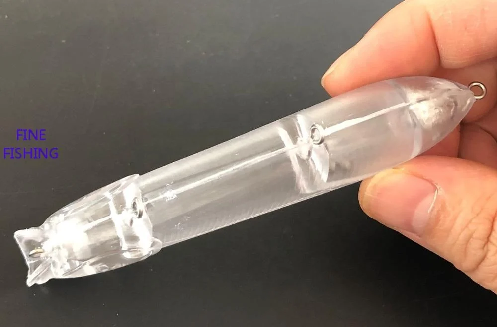 Best Selling Unpainted Fishing Lure Blank Crankbait 104mm 15.6g Lure Artificial Bait Pencil Lures Samples available Transparent