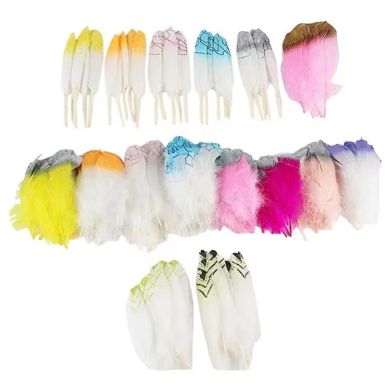 Manufacturers Direct Sales Of Natural 10-22CM Goose Down Color Feather Crafts Wedding Jewelry Home Decoration Feather DIY