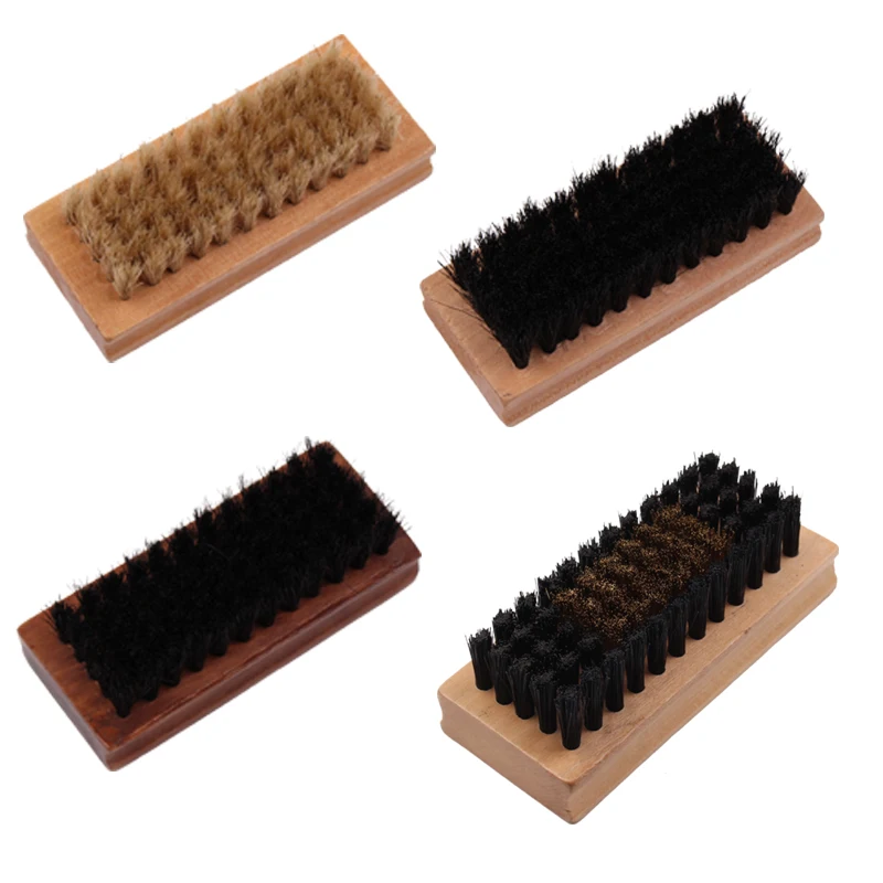 Набор деревянных кистей для обуви sanda с ручным маслом, ботинки с конским ворсом, лак для кожи и сухой уход, блеск, очиститель с пользовательским логотипом, фабрика, кабан, щетина