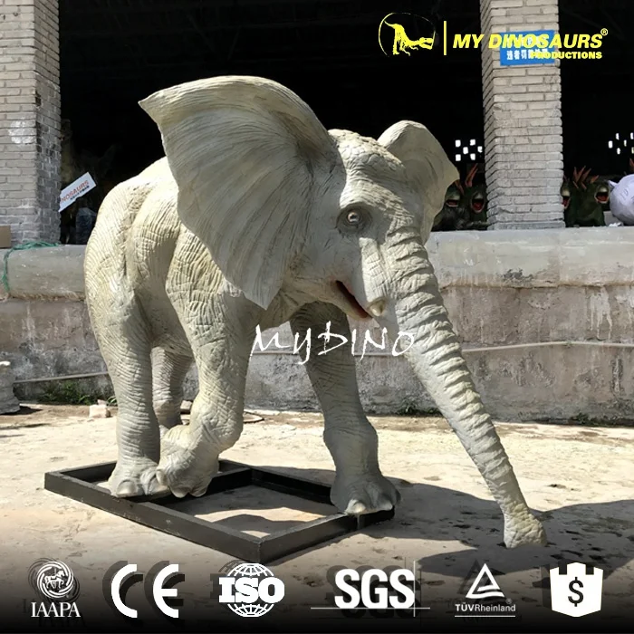 V Amusement decoration animal sculpture fiberglass life size elephant statue