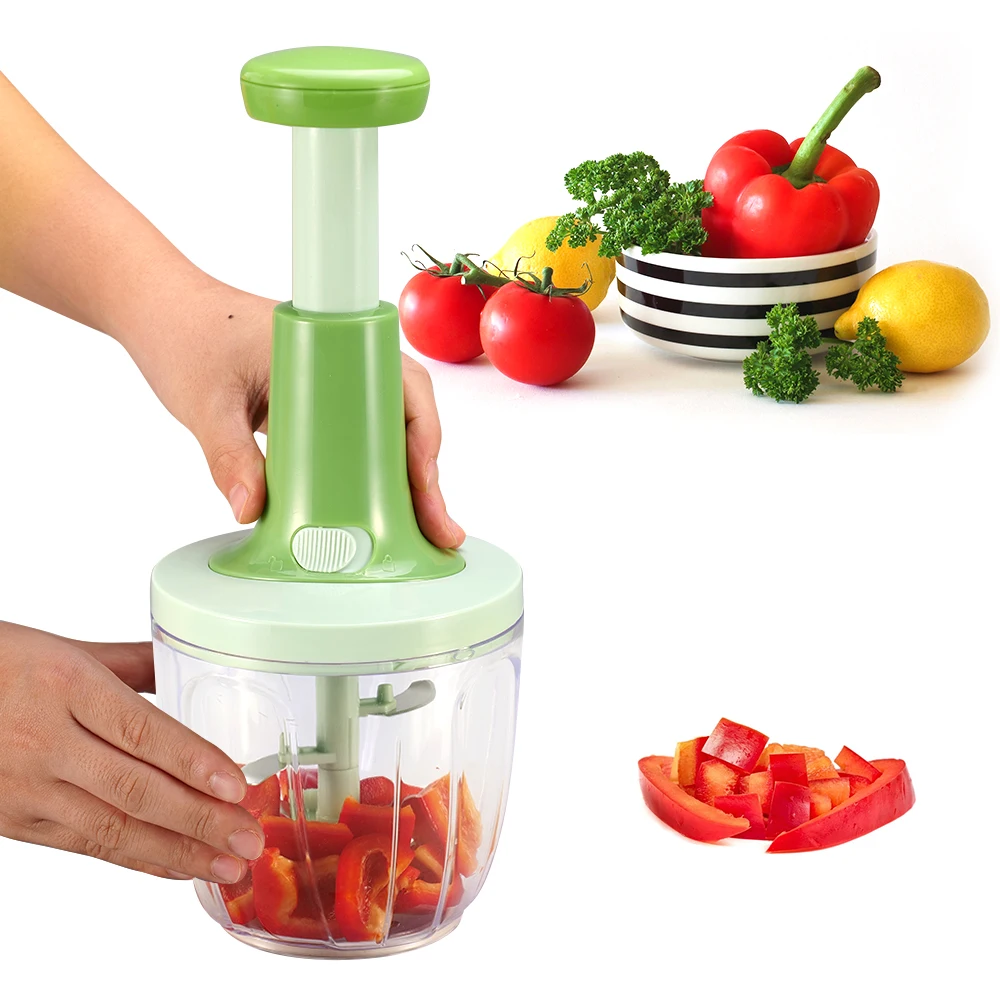 Hot Sellers Veggie Slicer Press type mincer shredder chopper grinder push spinning food meat vegetable garlic