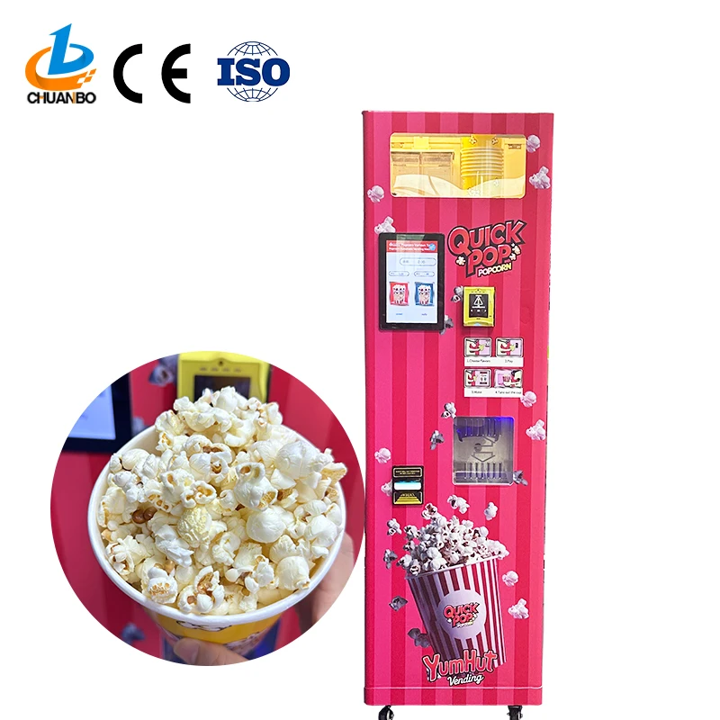Chuanbo Technology Manufacture Best Sale Full Automatic Popcorn Maker Movie Theater /Bar/Popcorn Making Vending Machine