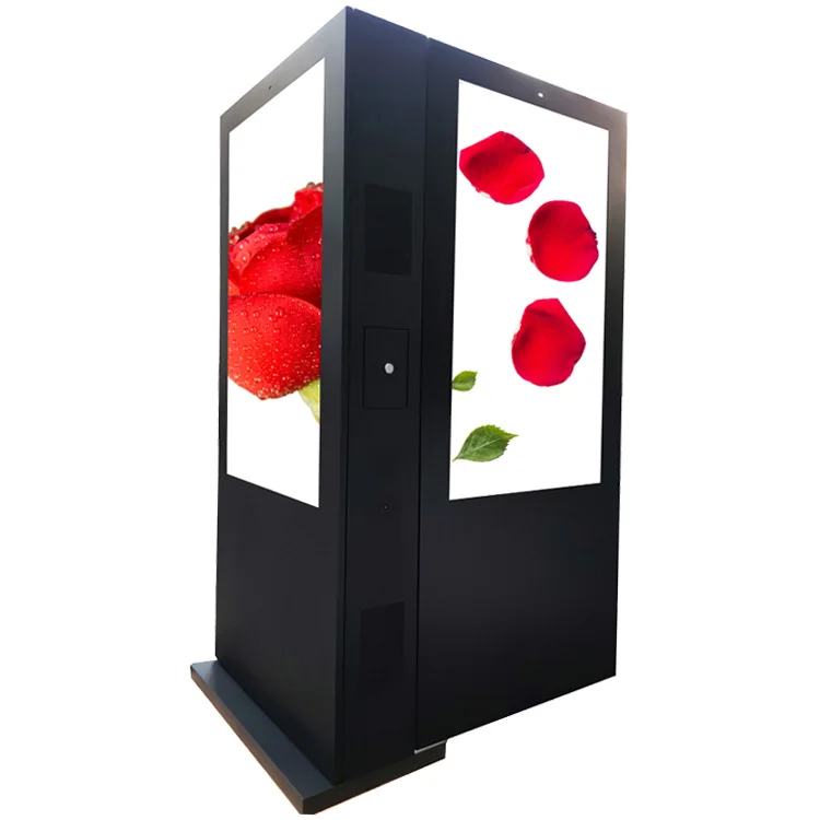 55-Inch Double Sided Outdoor Kiosk Waterproof Dual Touch Screen Design for Information Display, Perfect for Outdoor Environments
