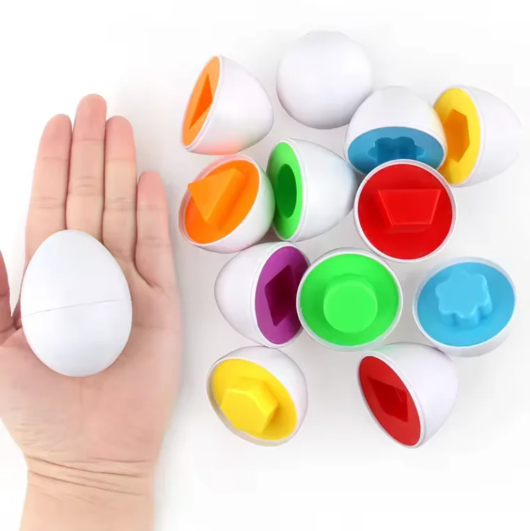 New Item Promotional Gift Toys Montessori Educational Toys Matching Learning Puzzle Eggs Toy Matching Game for Kids