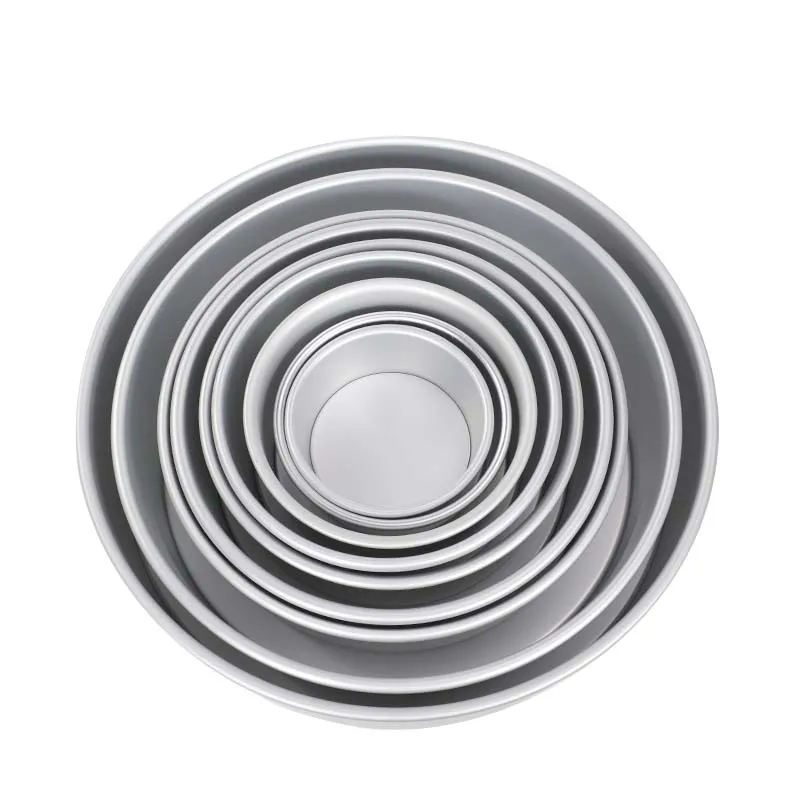 Wholesale Kitchen Aluminum Alloy Nonstick Baking Pan Circular Drop Bottom Cake Mould Baking Tray