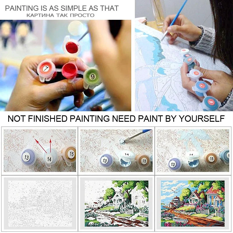 2023 New Product Hotselling  Modern Style Colored Woman Portrait Oil Paint by Number for Wall Decor