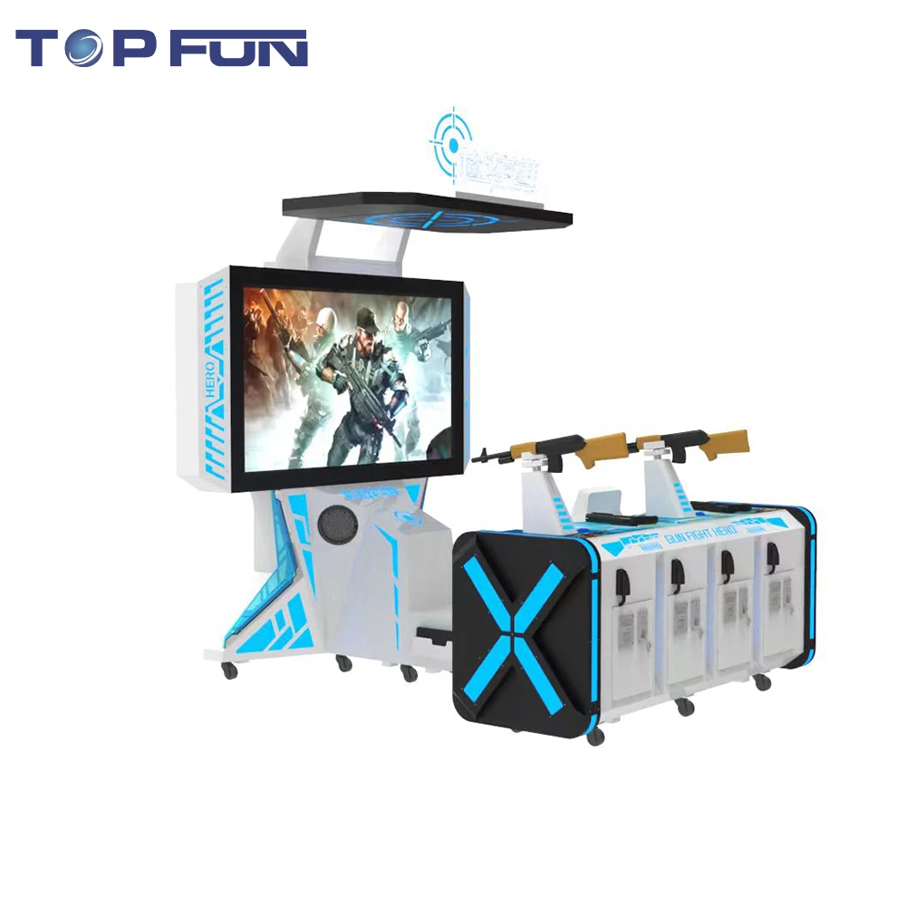 Professional Factory Manufacture Coin Operated Shooting Room Simulator Game Machine 4 Person Gun Fighting Shooting Game Machine